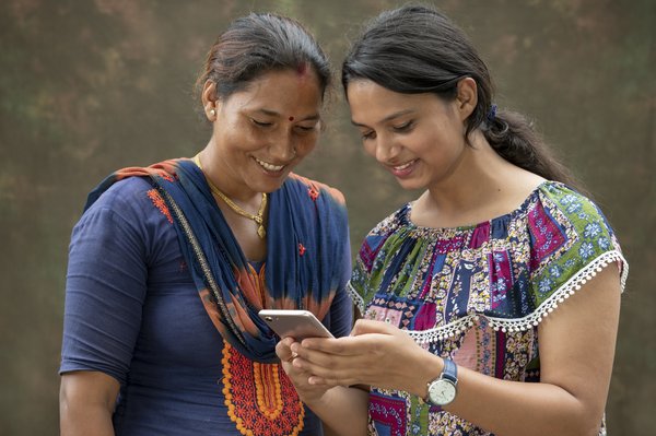 Sita Kumari, farmer, together with Pratima Baral, Big Data scientist..jpg